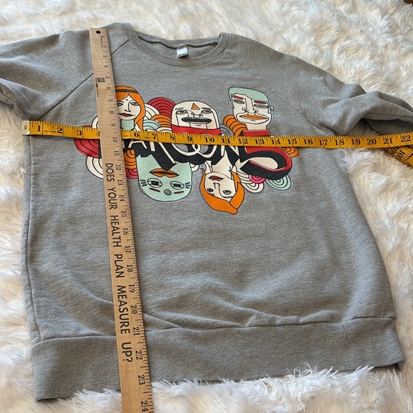 Maroon 5 Gray Sweatshirt California Fleece by American Apparel Size Small - Picture 6 of 8